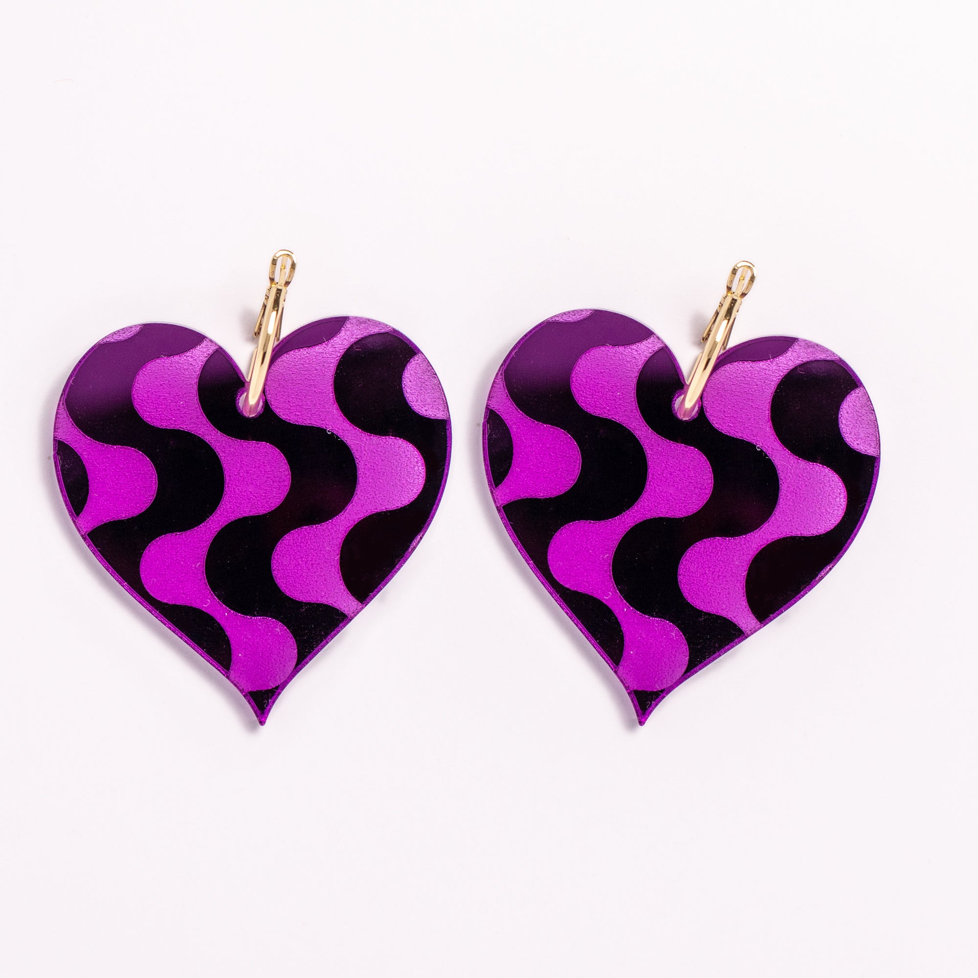 Engraved Heart Hoop Earrings