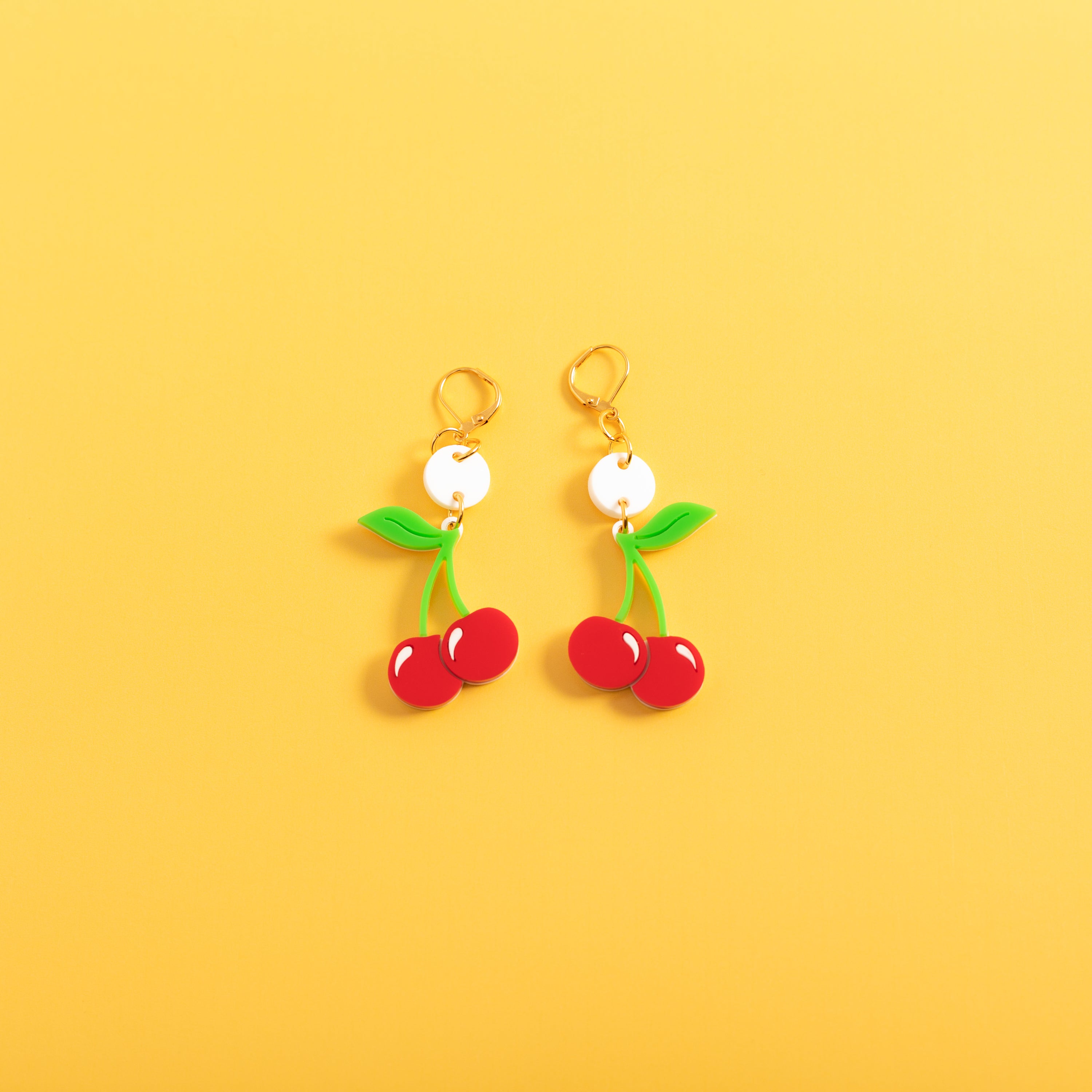 Cherry Dot & Chain Earrings,EarringMindFlowers