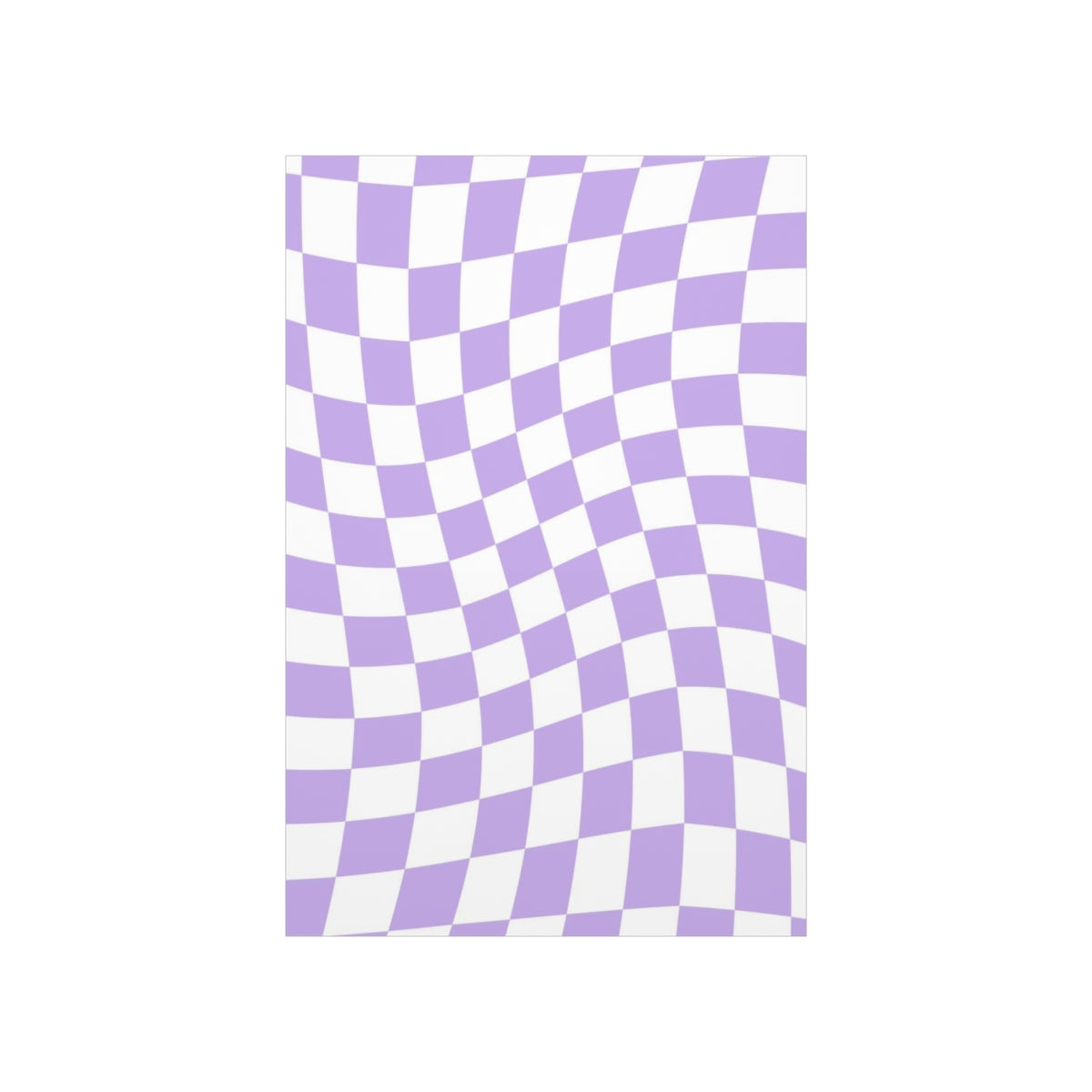 Lavender Wavy Checkered Wallpaper Wall Art Print